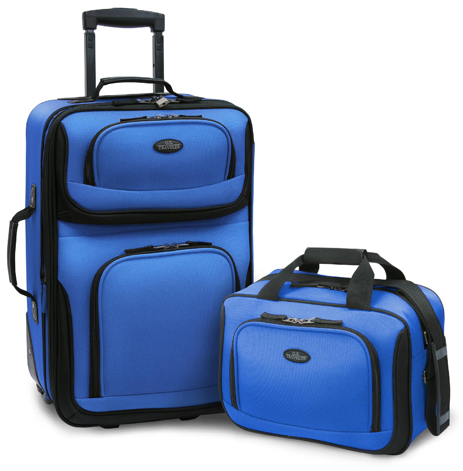 U.S. Traveler – RIO 2-Piece Expandable Carry-On Luggage Set in Blue at Sears.com