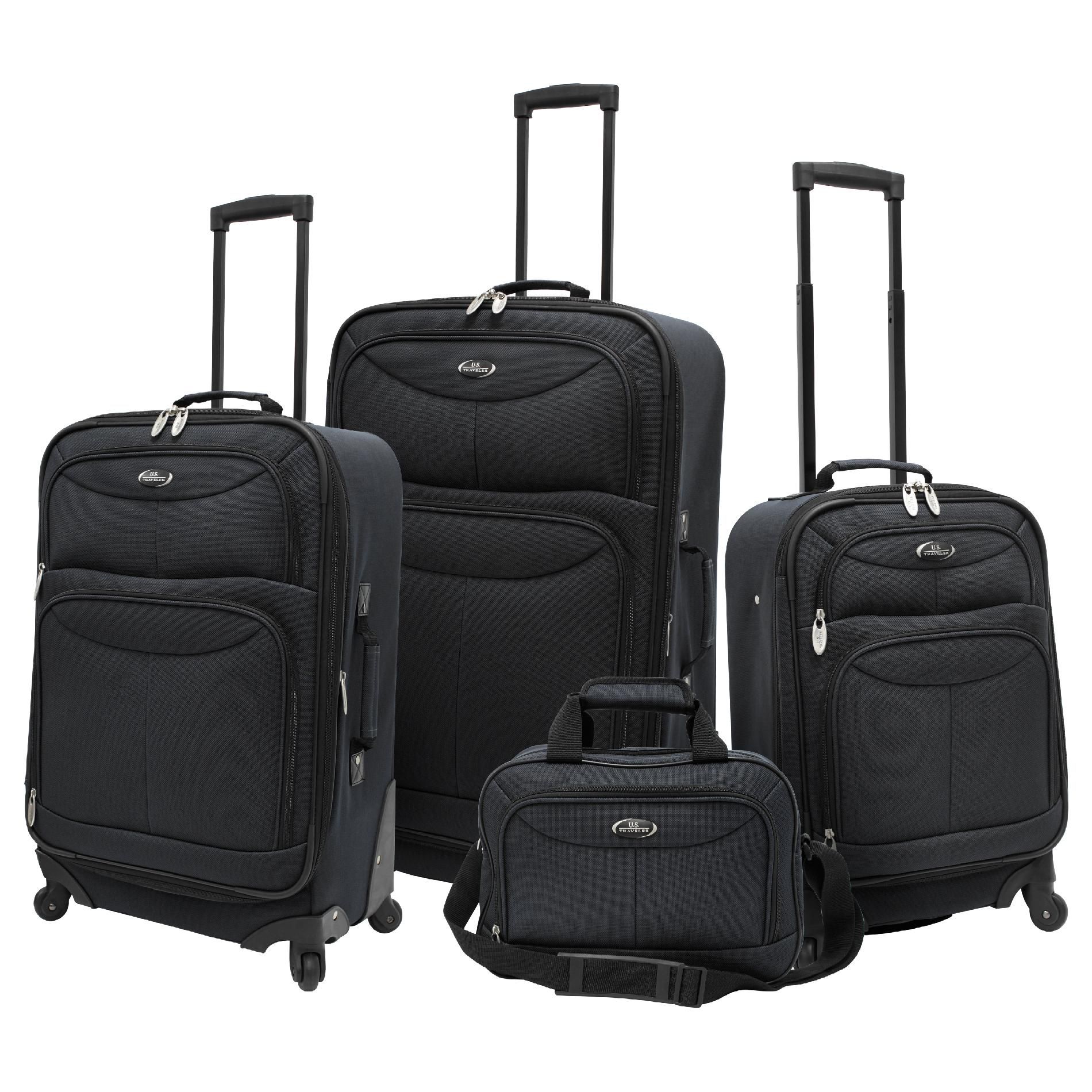 U.S. Traveler Fashion 4 piece Spinner Luggage Set, Charcoal at Sears.com