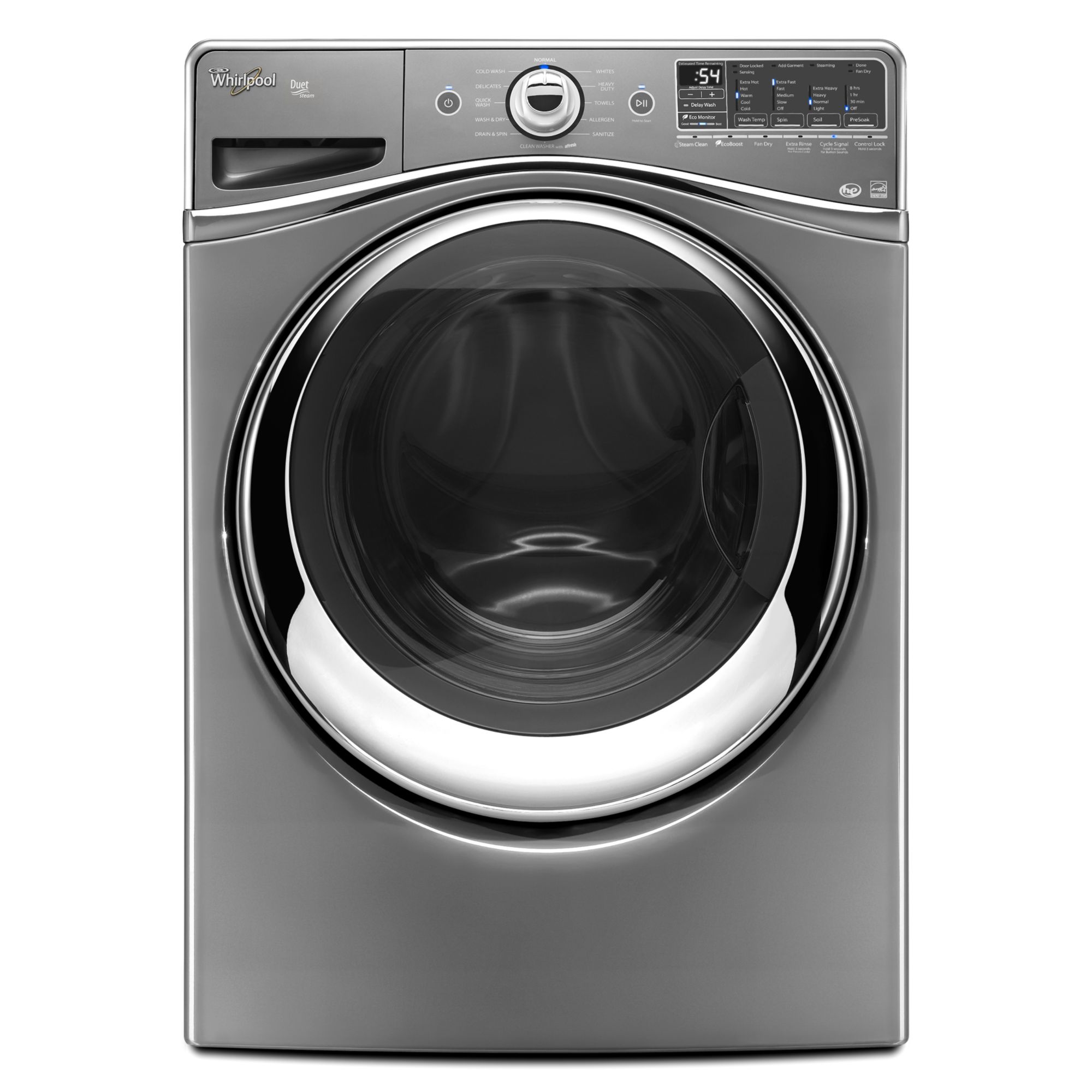 Whirlpool 4.3 cu. ft. Front-Load Washer w/ Precision Dispense - Chrome Shadow