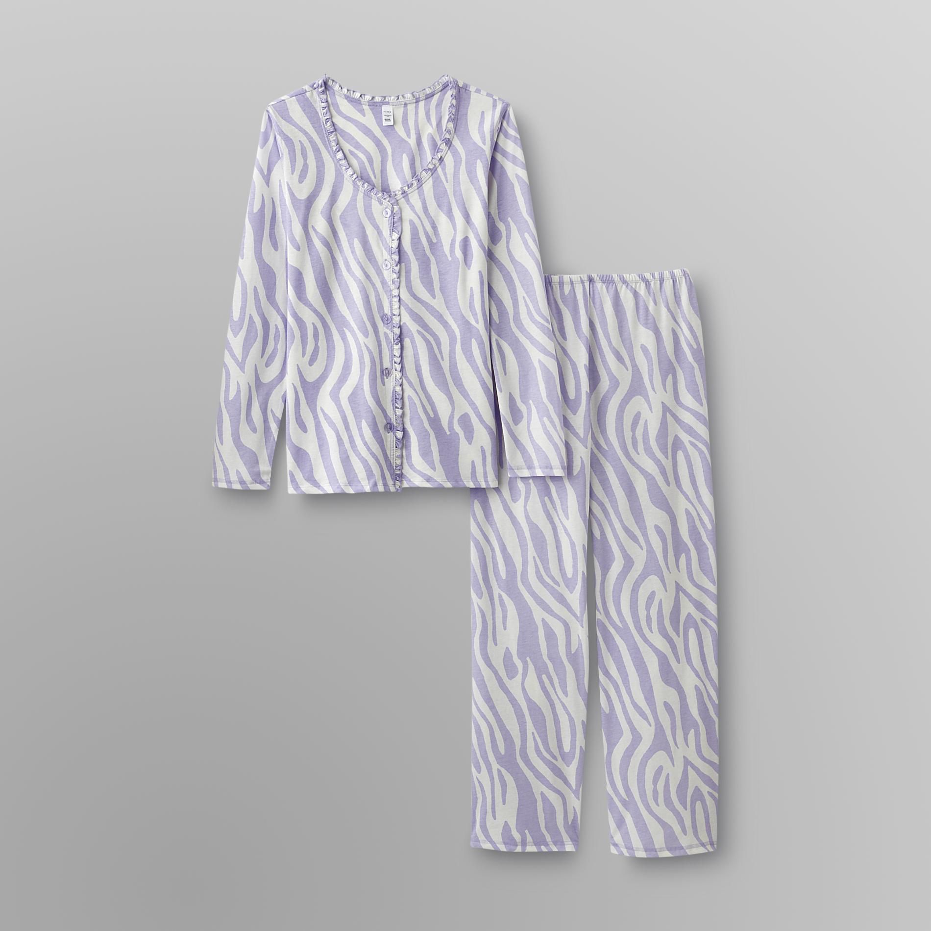 Pink K Women's Knit Pajamas - Zebra Print at Kmart.com