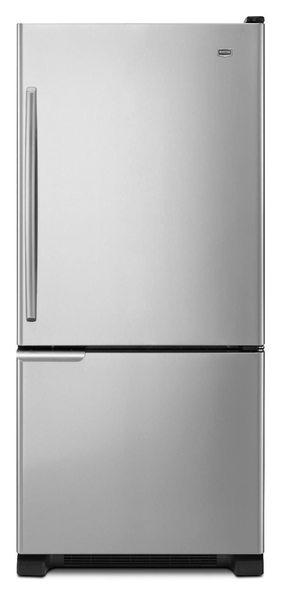 Maytag 19 cu. ft. Bottom-Freezer Refrigerator w/ Spill-Catcher™ Shelves - Stainless Steel at Kmart.com