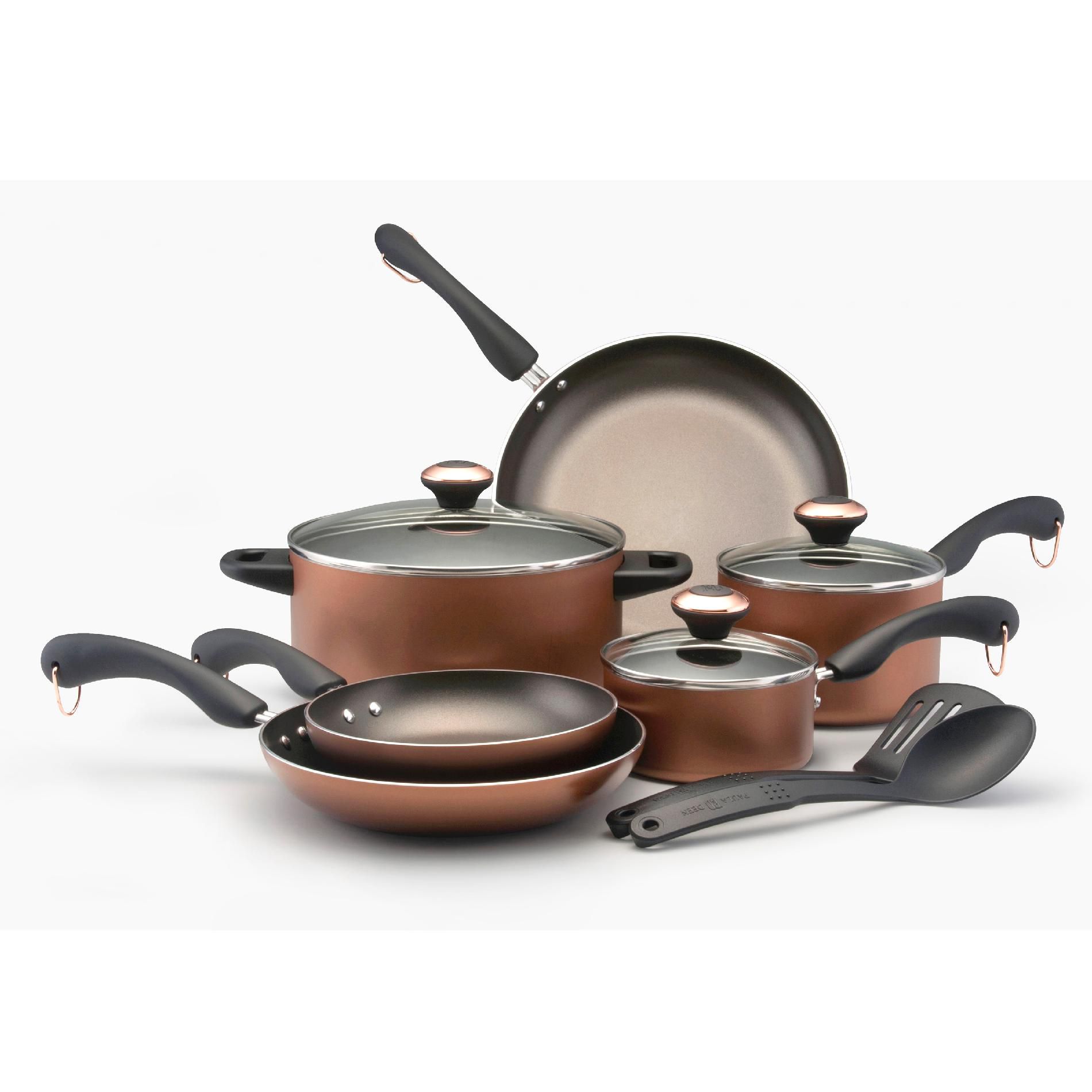 Paula Deen Dishwasher Safe Nonstick 11 Piece Set - Brown with Copper Accents at Sears.com