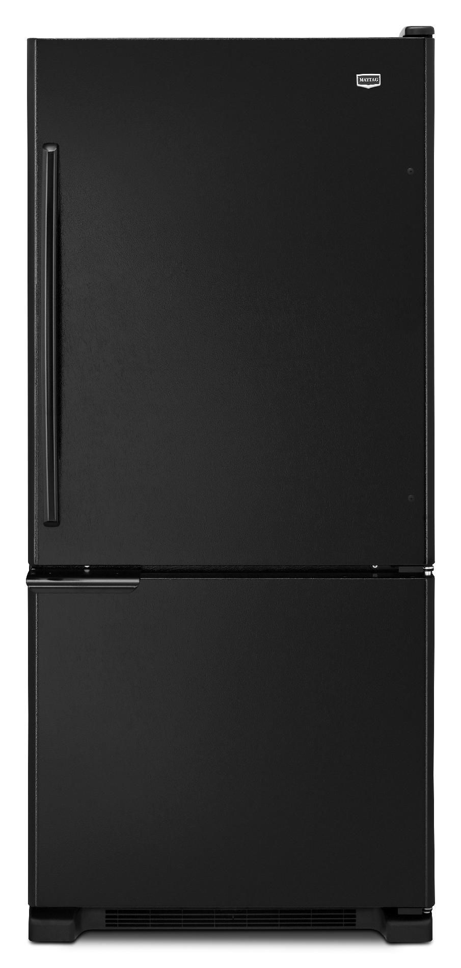Maytag 19 cu. ft. Bottom-Freezer Refrigerator w/ Spill-Catcher™ Shelves - Black at Kmart.com