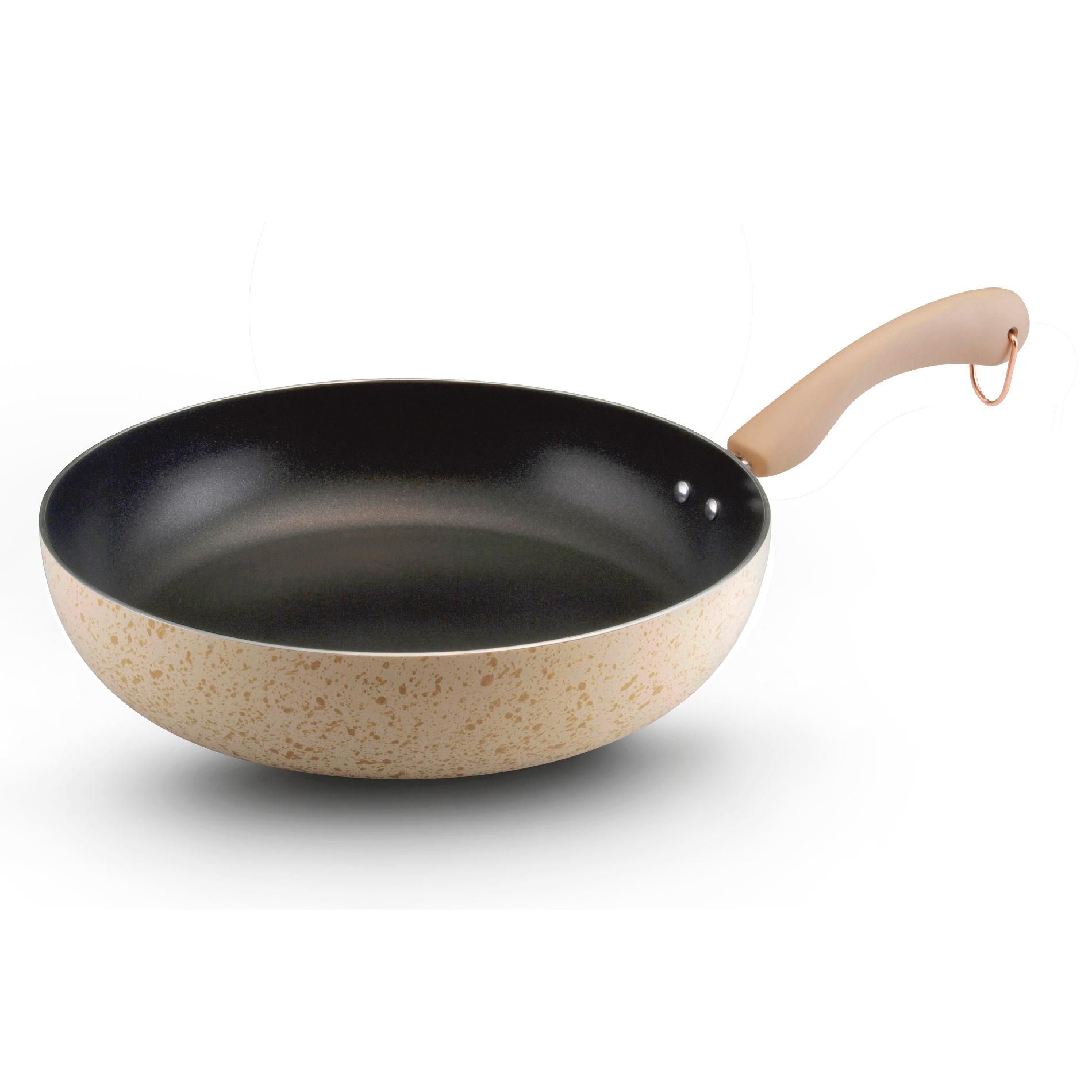 Paula Deen Porcelain Nonstick Cookware12 open deep skillet - Oatmeal Speckle