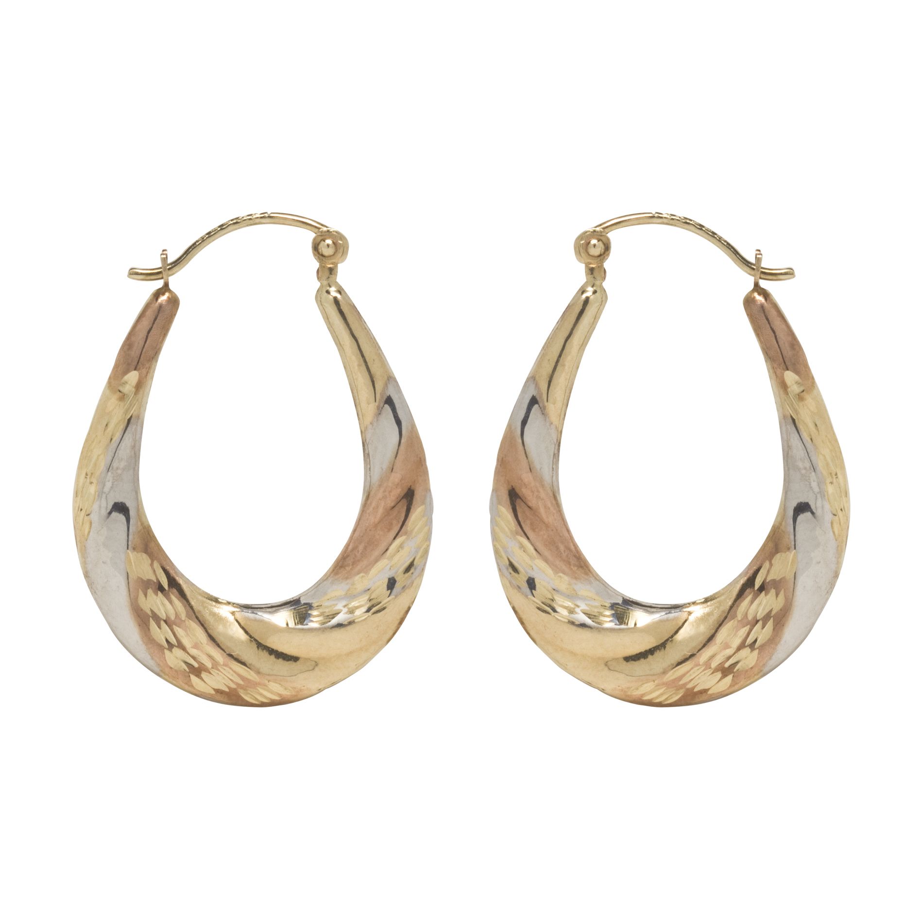 Tricolor gold earrings Clearance