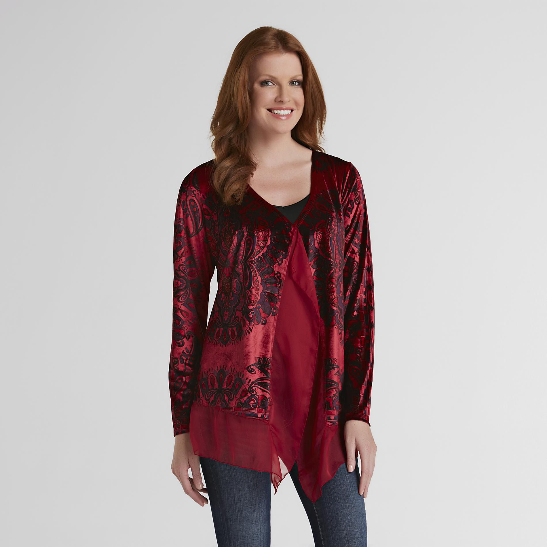 Covington Women's Flyaway Jacket - Ruffle Trim at Kmart.com