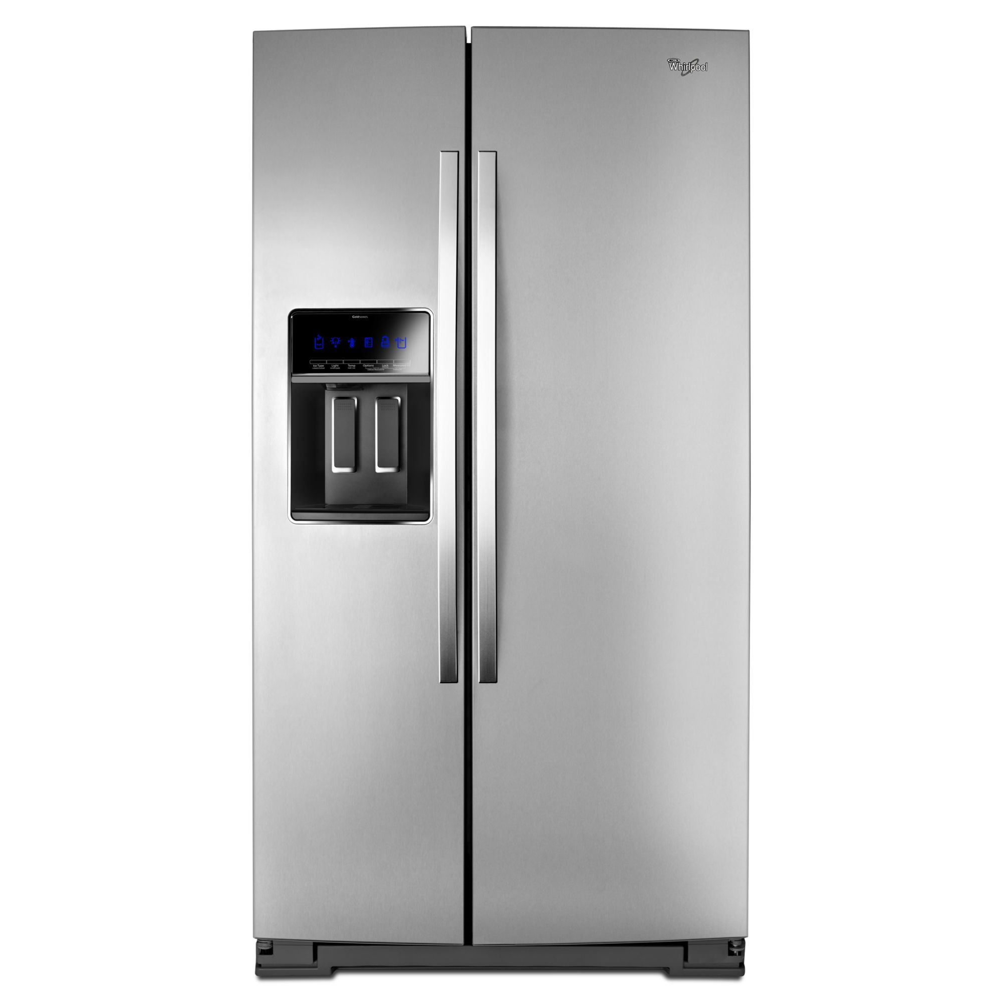 Whirlpool 24.5 cu. ft. Counter-Depth Side-by-Side Refrigerator w/ MicroEdge Shelves - Stainless Steel