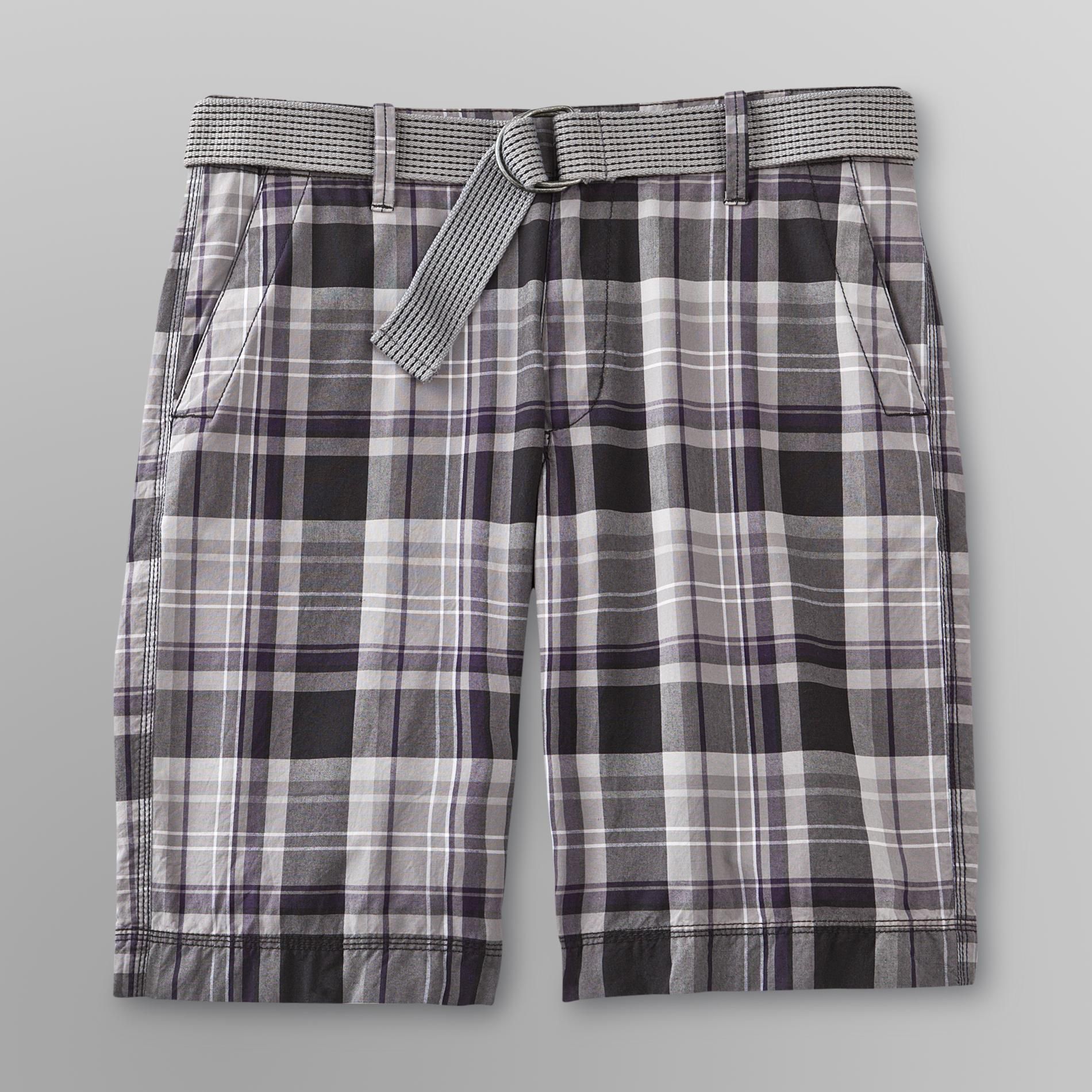 Route 66 Young Men's Belted Plaid Shorts at Kmart.com