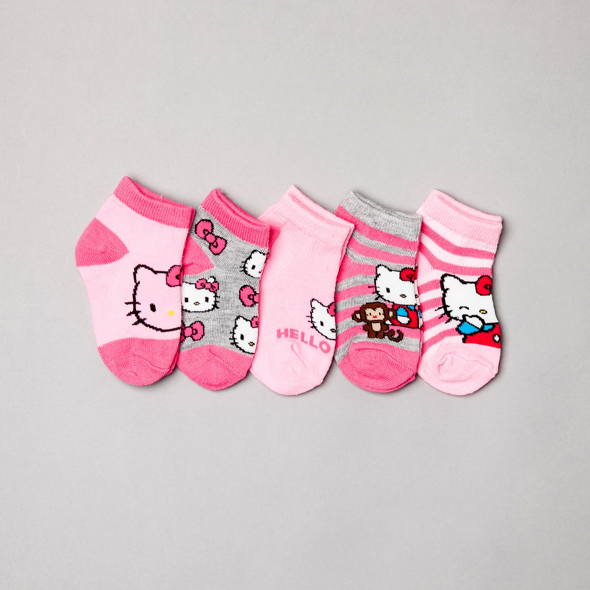 Hello Kitty Toddler Girl&#8217;s Socks  5-Pack No-show