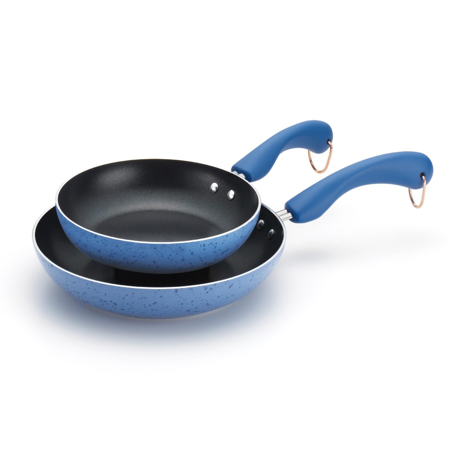 Paula Deen Twin Pack: 8-Inch and 10-Inch Open Skillets  Blueberry
