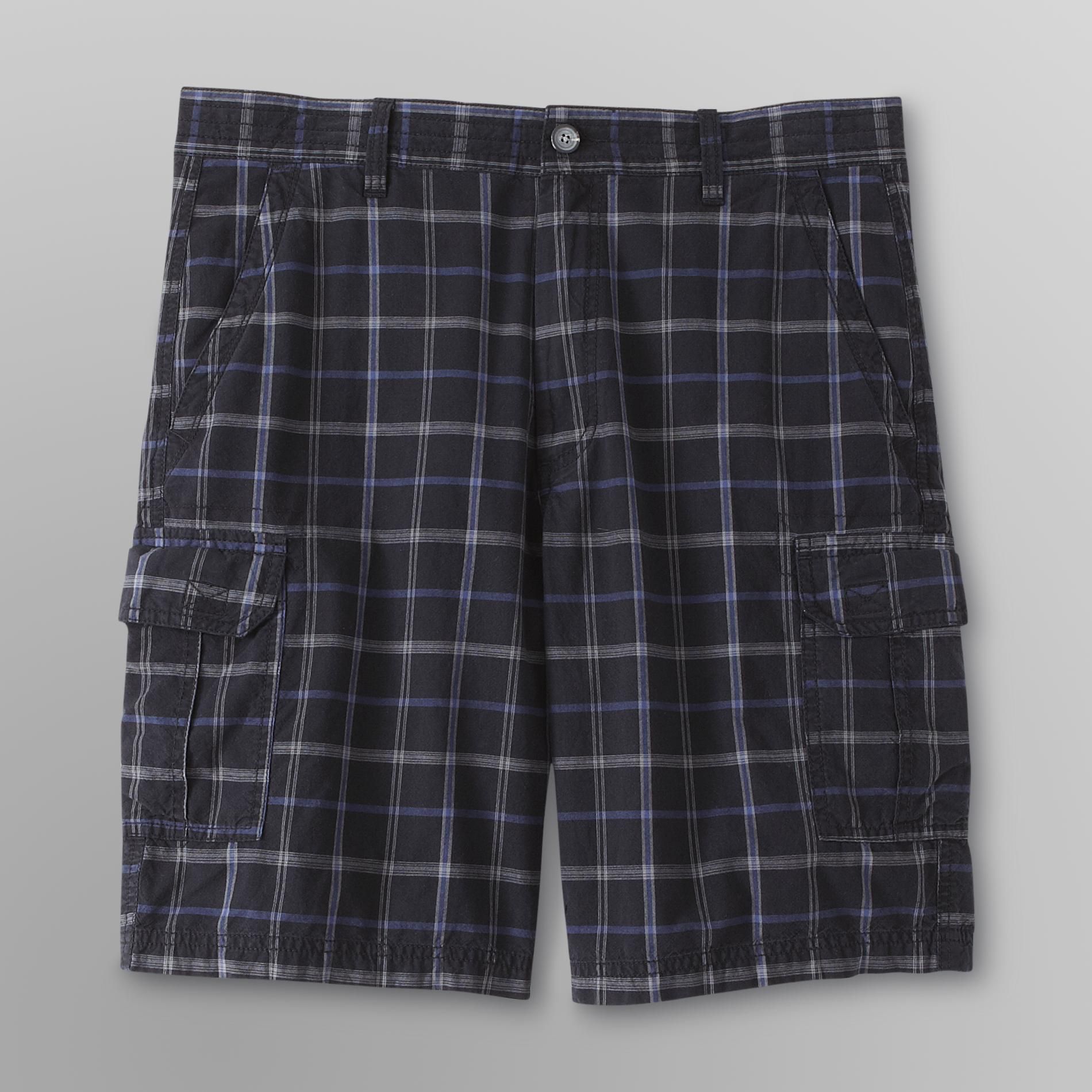 Basic Editions Men's Cargo Shorts - Plaid at Kmart.com
