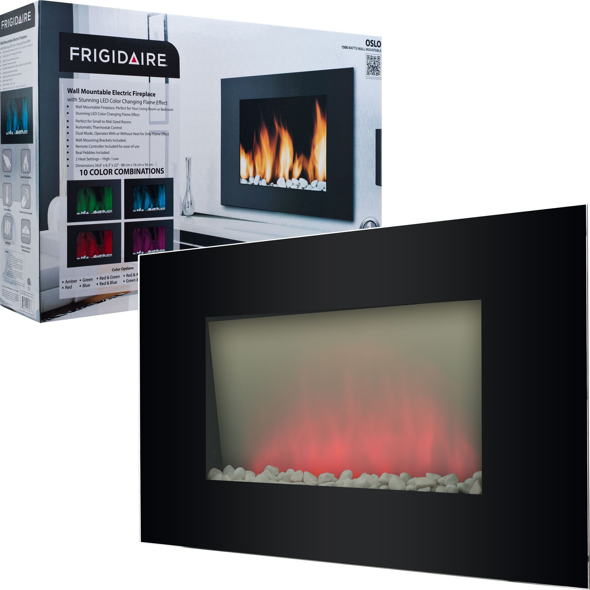 Frigidaire Oslo Wall Mounted Fireplace w/ LED Flame at Kmart.com
