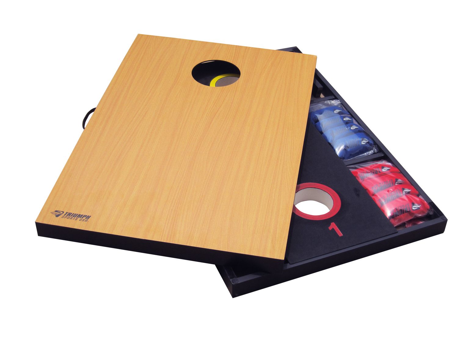Triumph Sports 2-in-1 Bag Toss Tournament Game and 3-Hole Washer Toss