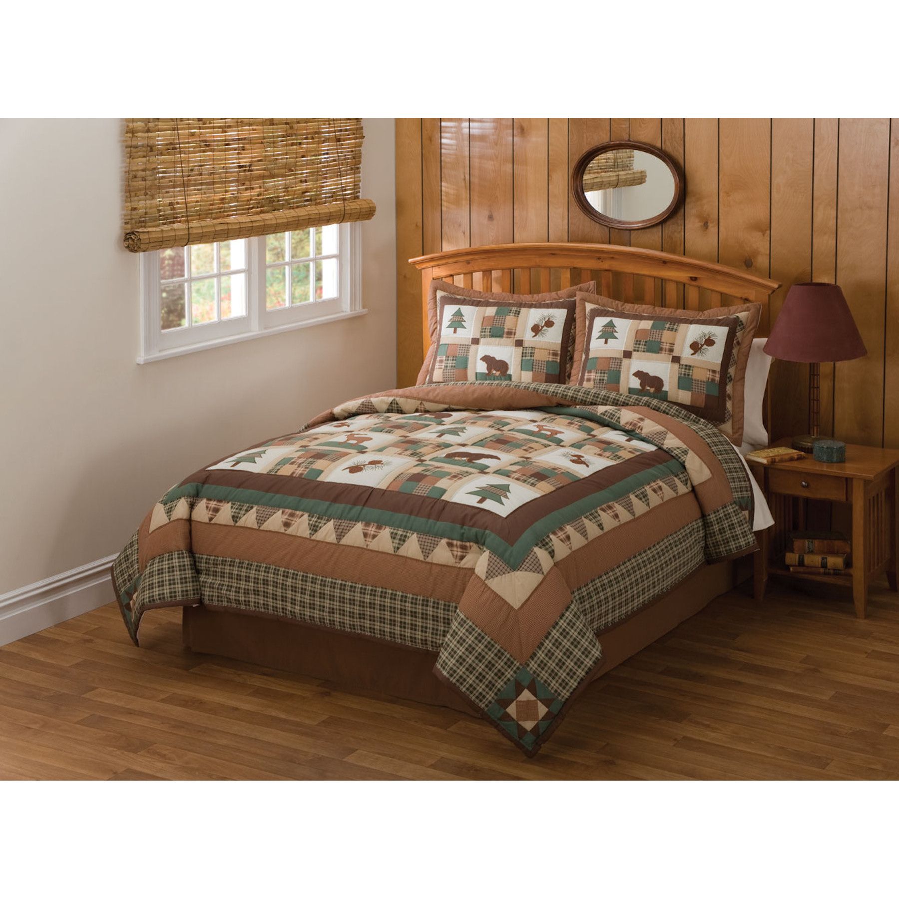 Cedar Creek Moose Head Lodge Twin Quilt with Pillow Sham at Kmart.com