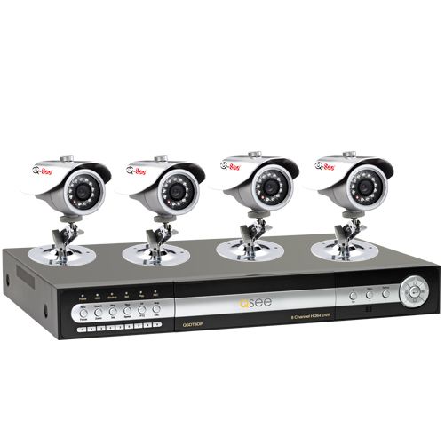 Q-See Q- See QT8DP-481-3 Clearance 8 Channel Security DVR with 4 CCD Cameras and Pre-installed 320GB Hard Drive at Kmart.com