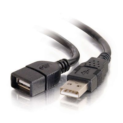 1m USB A/A EXT CBL BLK