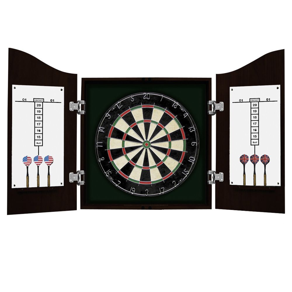 Hathaway Centerpoint Solid Wood Dart Cabinet Set - Espresso finish at Kmart.com