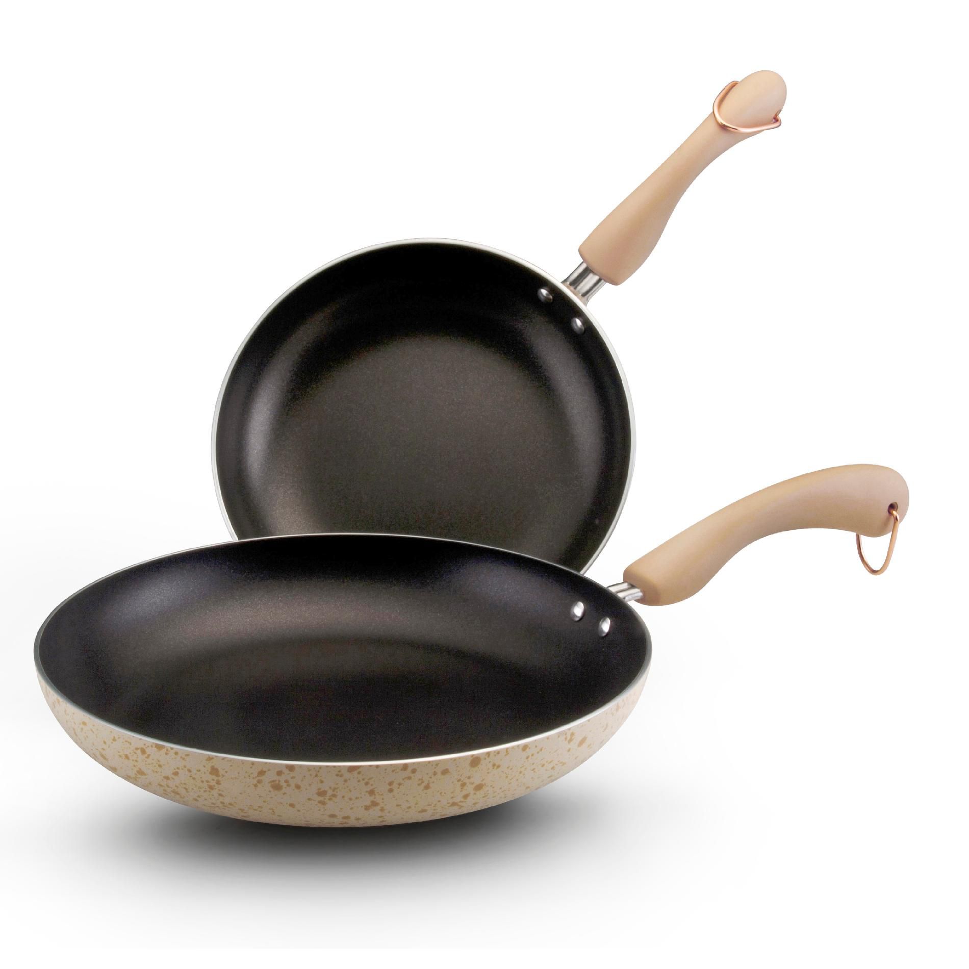Paula Deen Twin Pack: 9-Inch and 11-Inch Skillets  Oatmeal Speckle