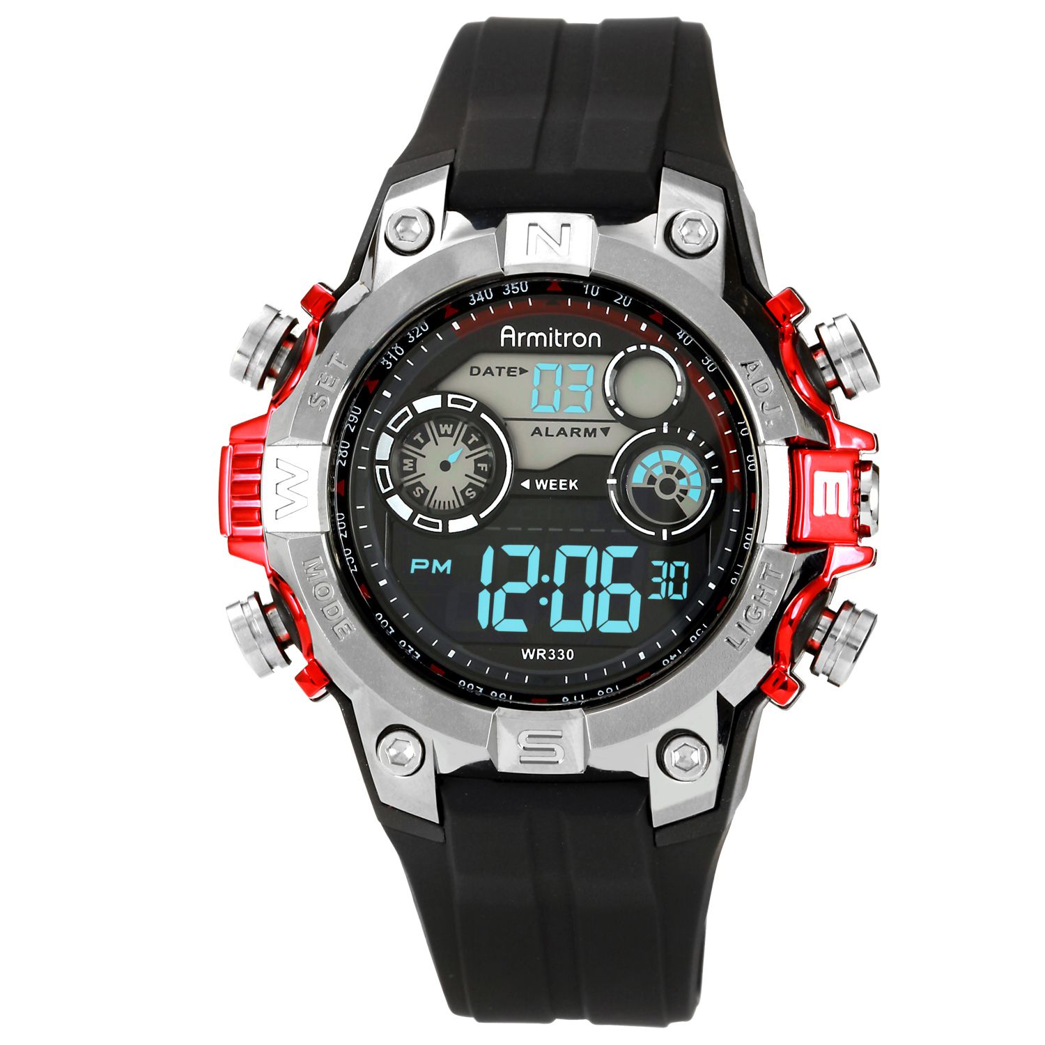 Armitron Men's Digital Black Band with Grey Dial Watch at Kmart.com