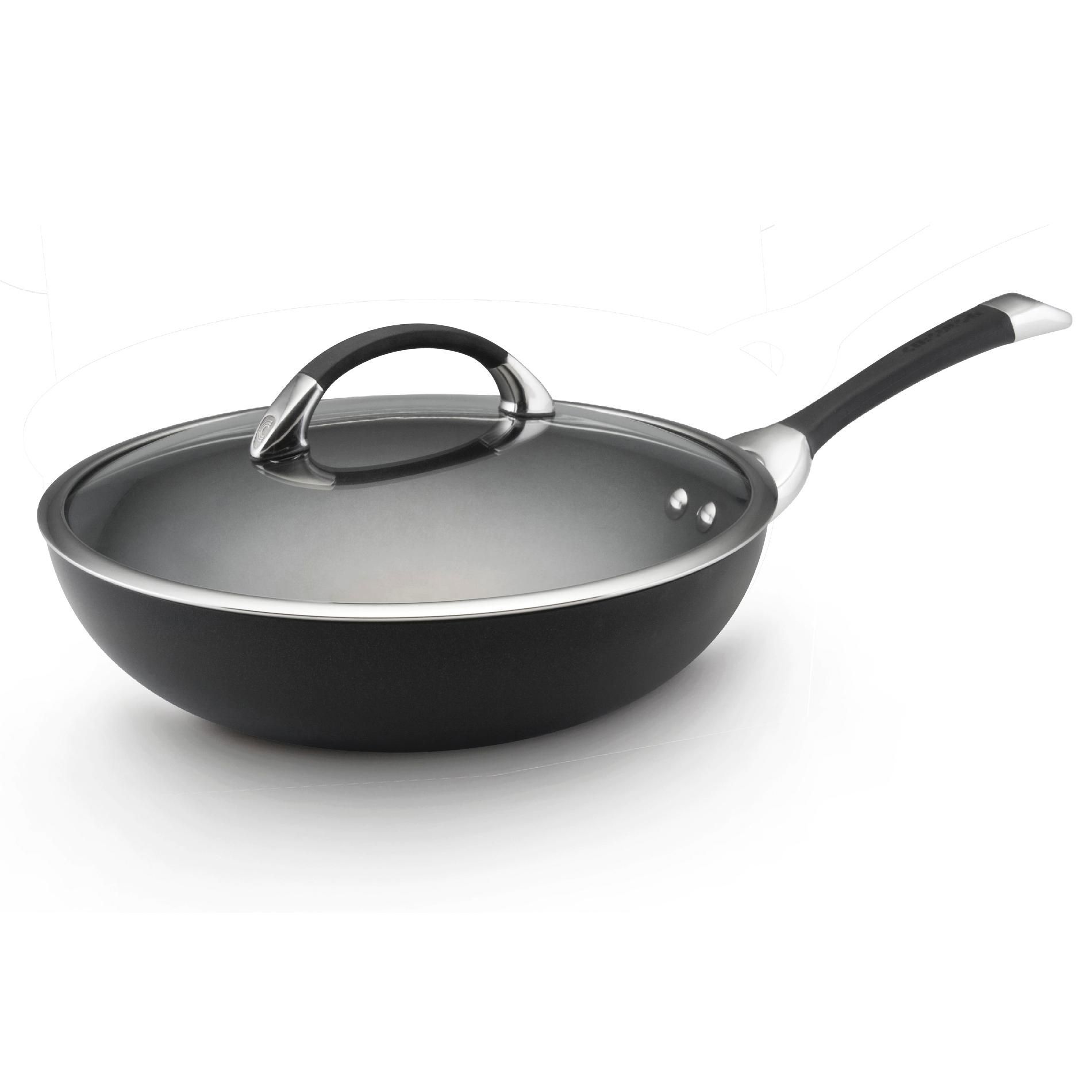 Circulon Symmetry  12-Inch Covered Stir Fry  Ultimate Pan  Black