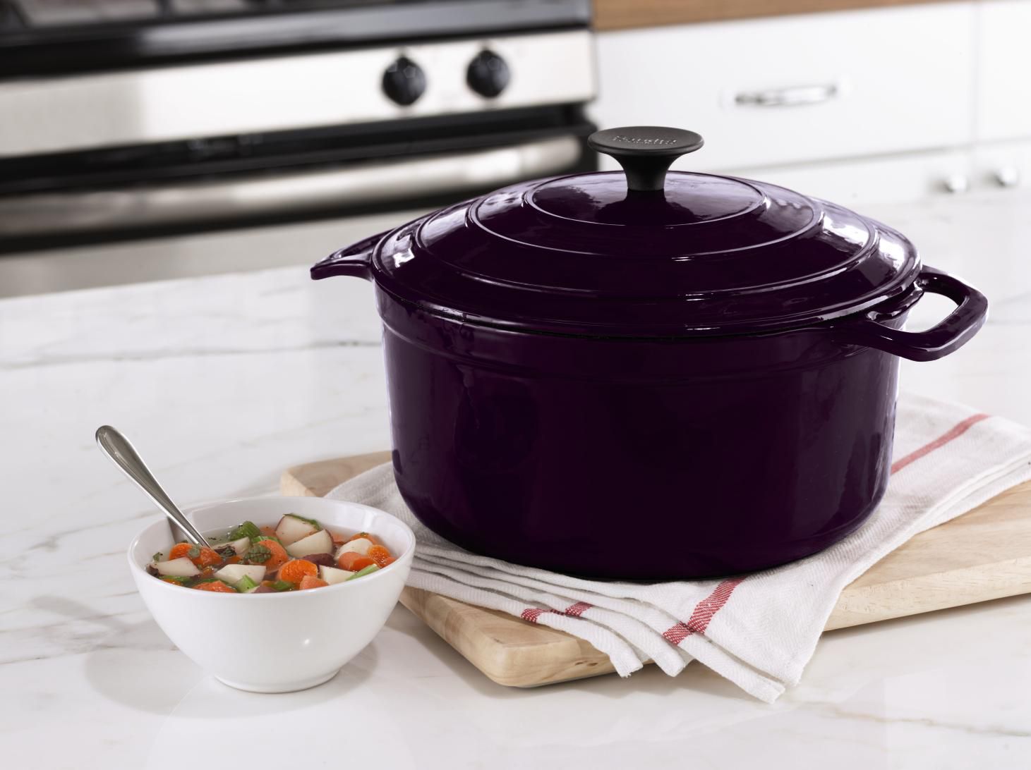Sandra by Sandra Lee 5.5QT Plum Dutch Oven