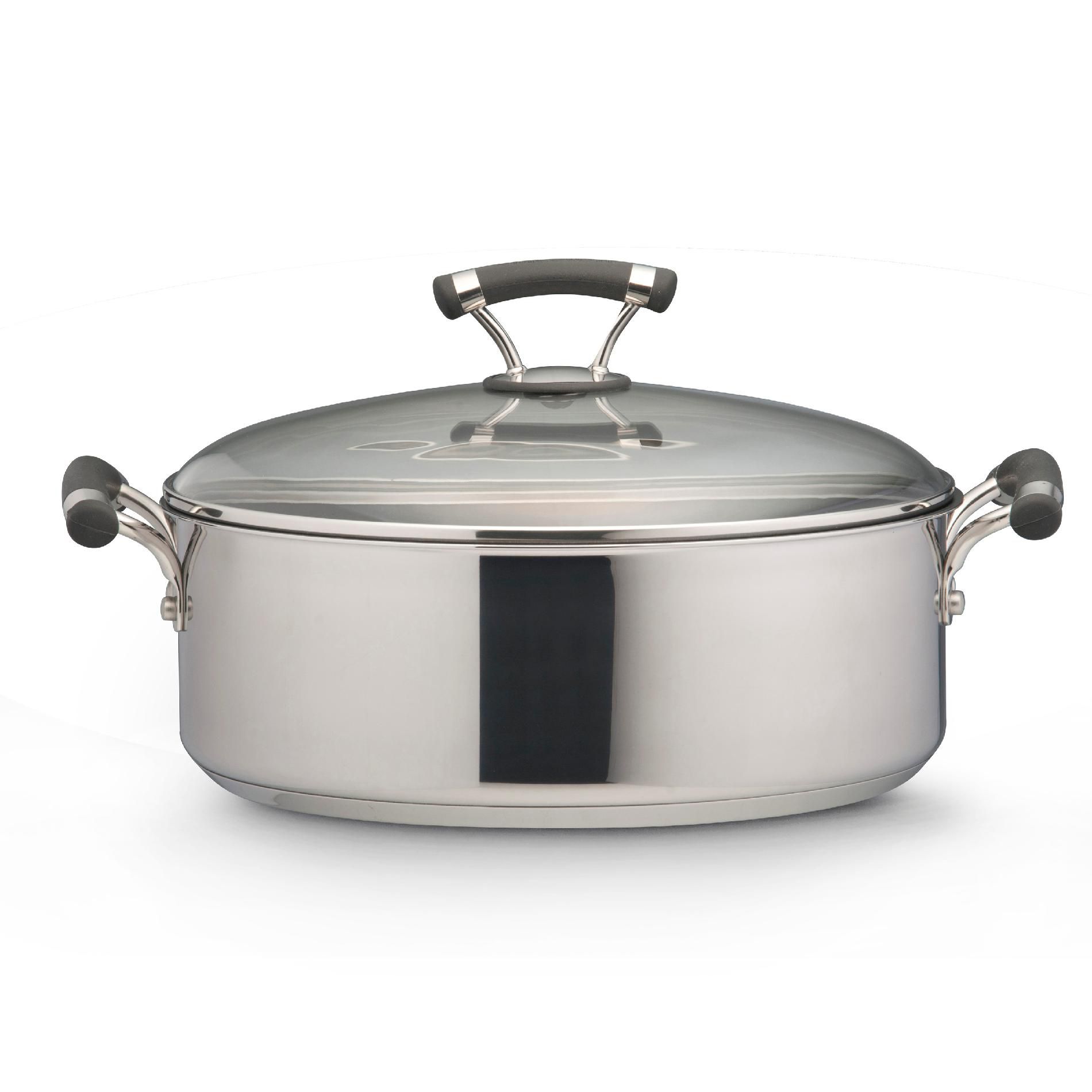 Circulon Contempo Stainless Steel   7.5-Quart Covered Wide Stockpot