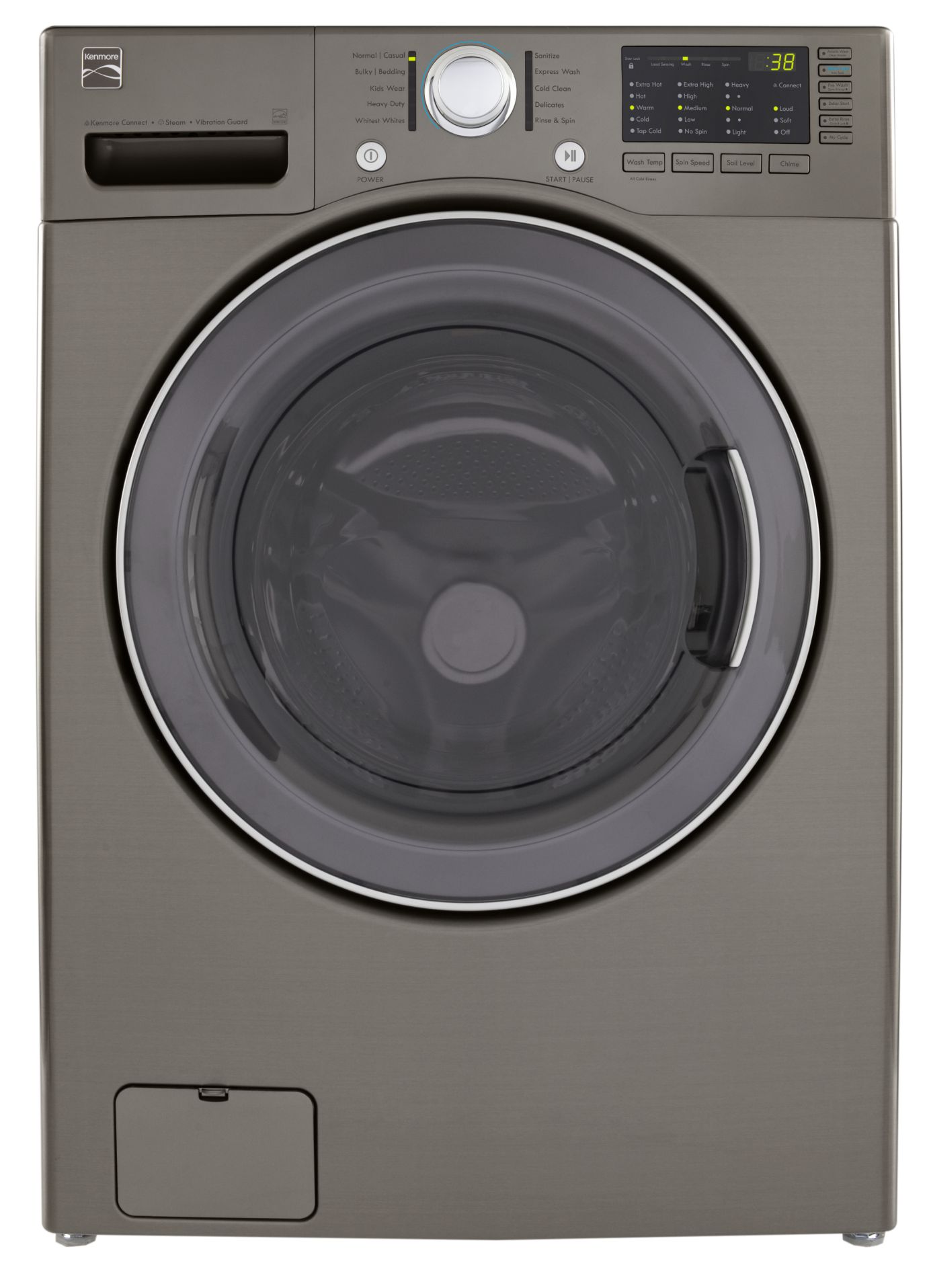 Kenmore 3.7 cu. ft. Steam Front-Load Washer - Metallic Silver