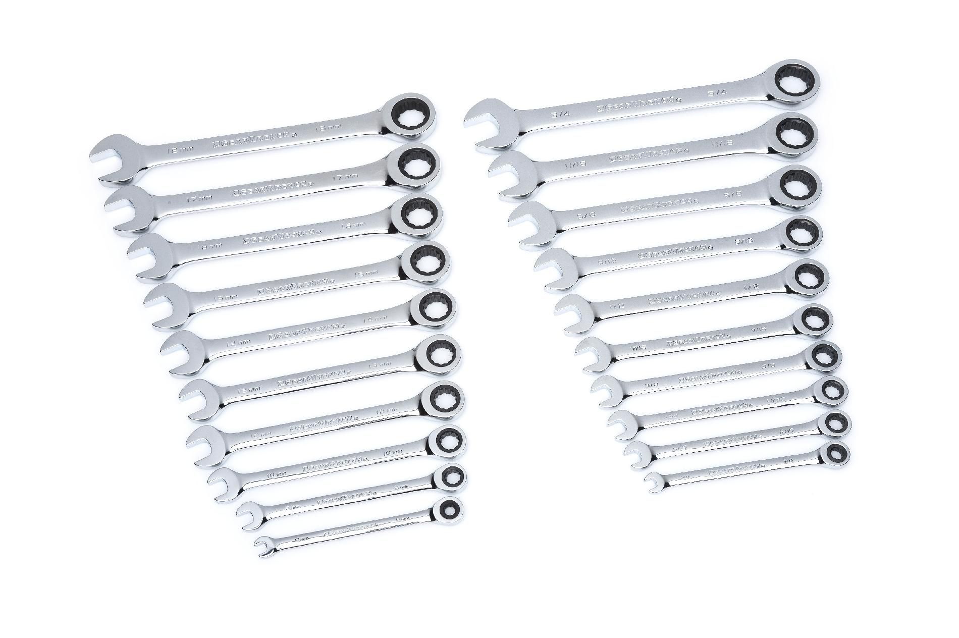 Sears deals on GearWrench 20PC Combination Ratcheting Wrench Set, SAE/MM