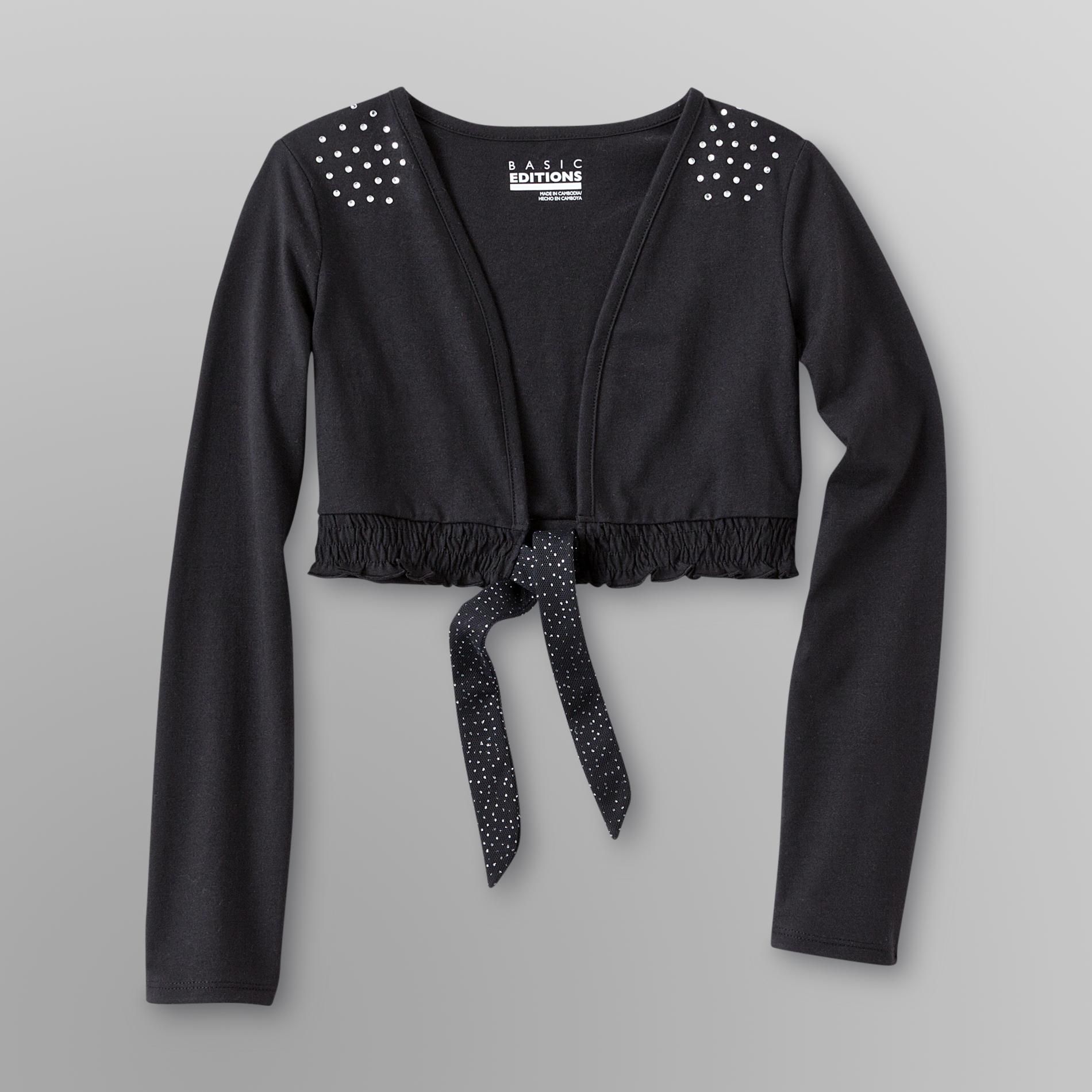 Basic Editions Girl's Tie-Front Bolero Shrug at Kmart.com