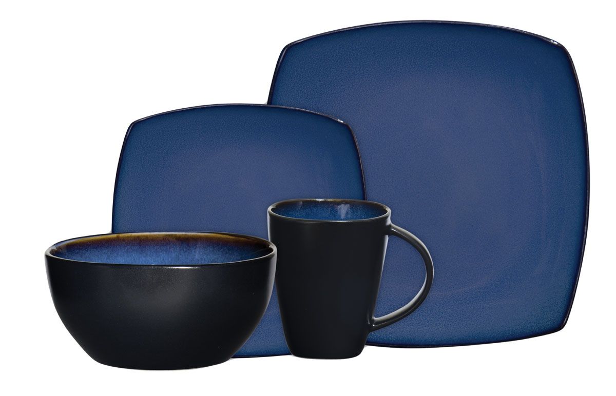 Gibson Everyday 16 pc Reactive Dinnerware Set - Blue Soho at Sears.com