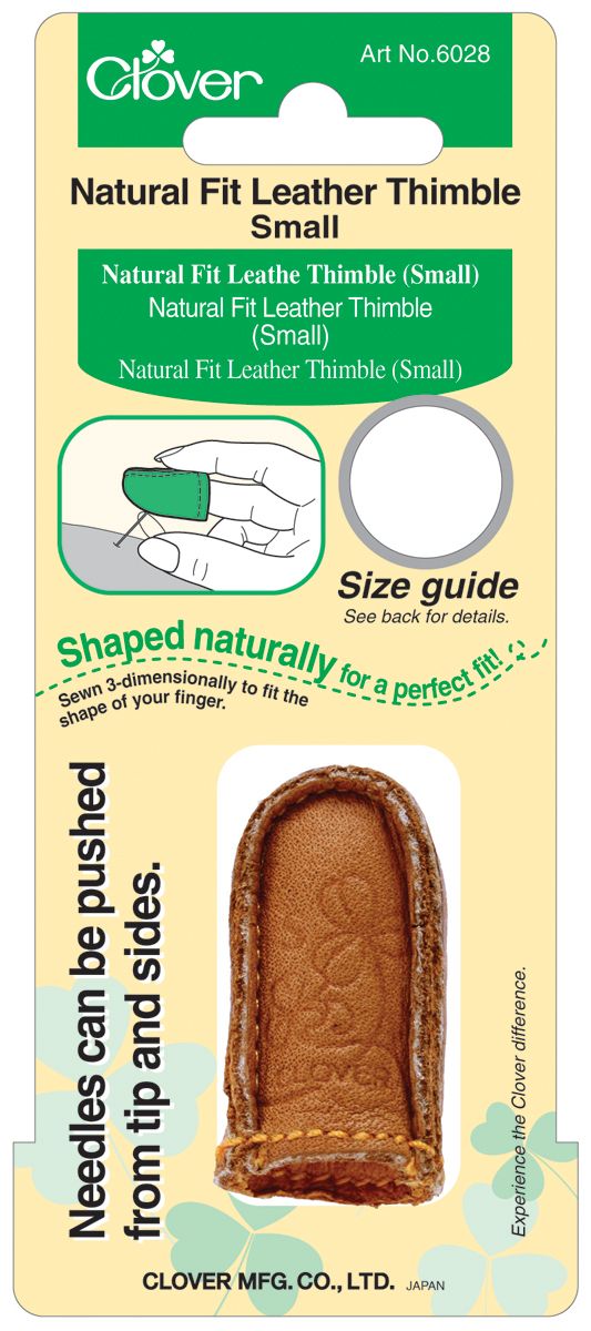 UPC 051221506574 product image for Clover Natural Fit Leather Thimble Small | upcitemdb.com
