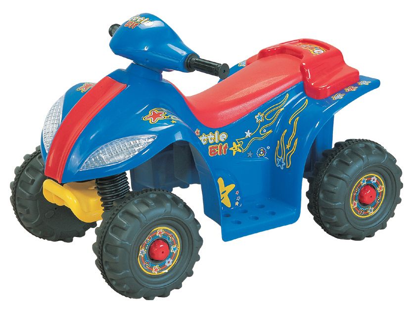 Happy Rider 6 Volt Battery Operated Lil Quad II Ride On-Blue at mygofer.com
