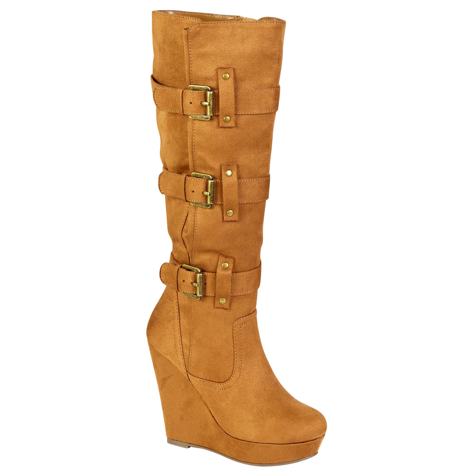 Paprika Women's Challis Tall Wedge Boot - Camel at Kmart.com