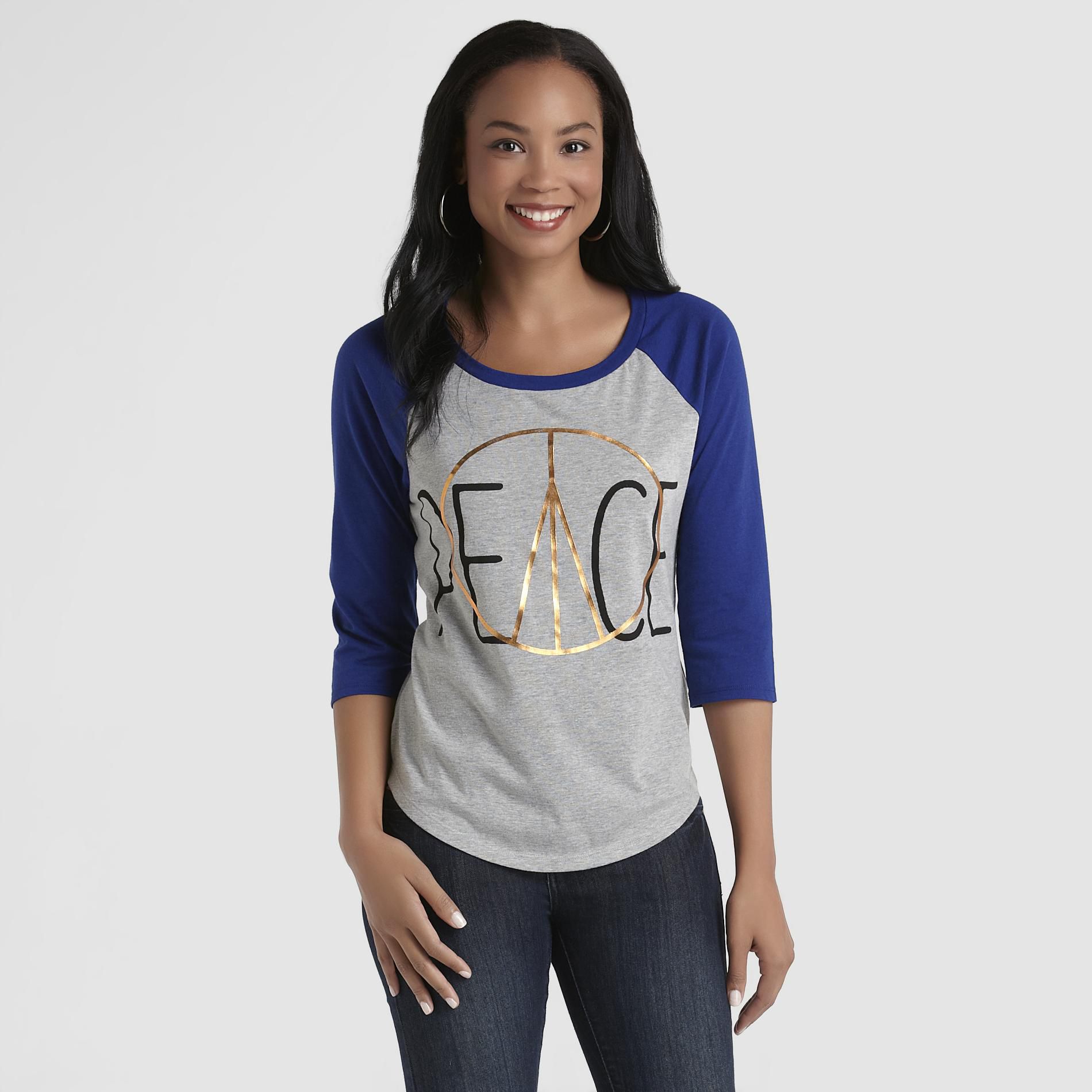 Route 66 Women's Raglan T-Shirt - Peace Sign at Kmart.com