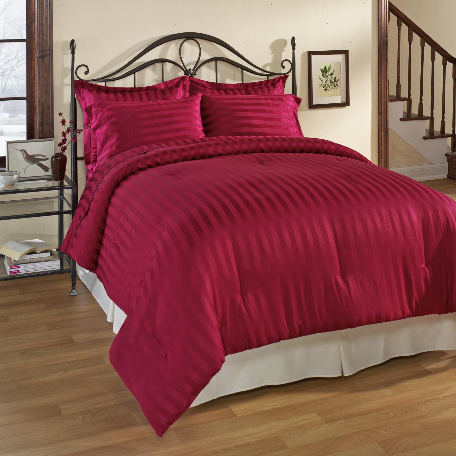Essential Home Damask Burgandy Comforter Set at Kmart.com