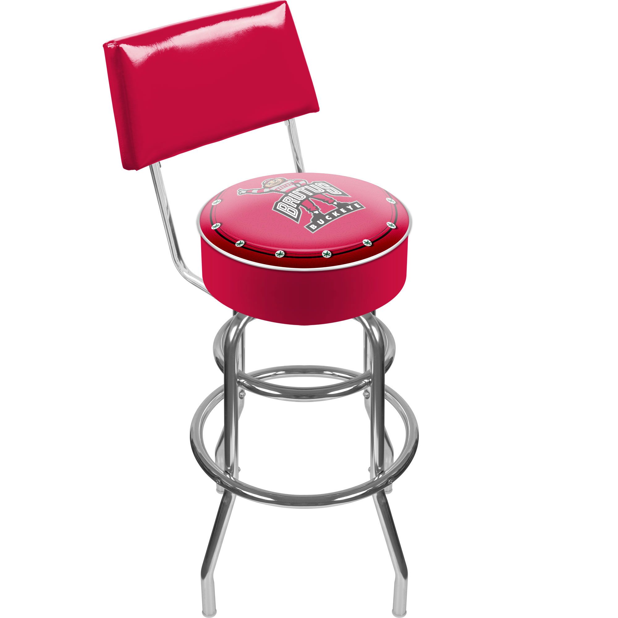 Trademark Global The Ohio State University Padded Bar Stool with Back -Brutus at Kmart.com