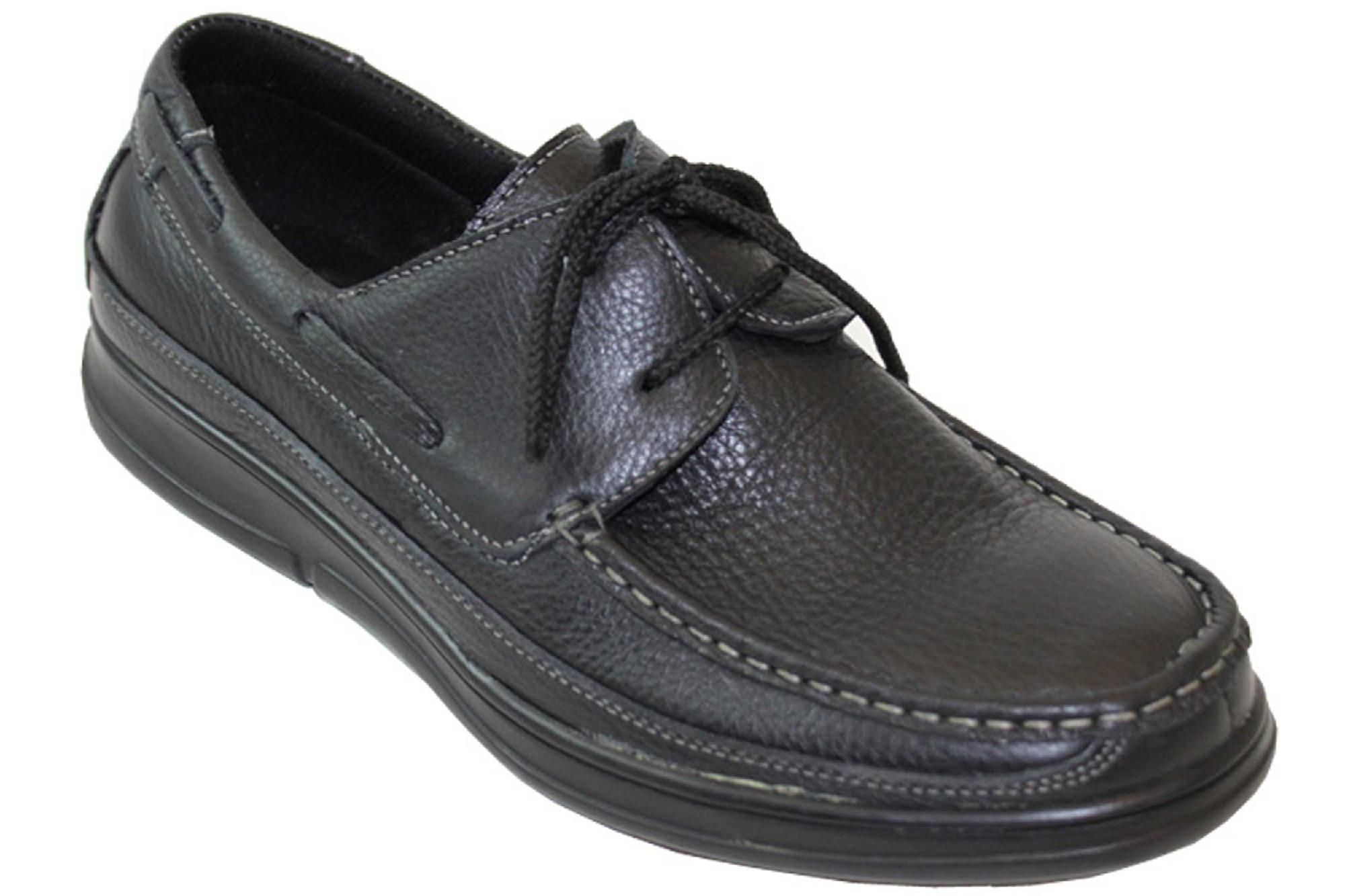 AdTec Men's Laced Comfort Shoe, Black 7.5