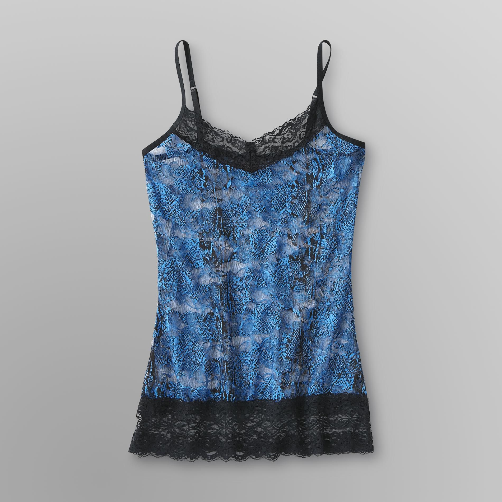 Glo Junior's Sheer Lace Camisole - Snakeskin Print at Kmart.com