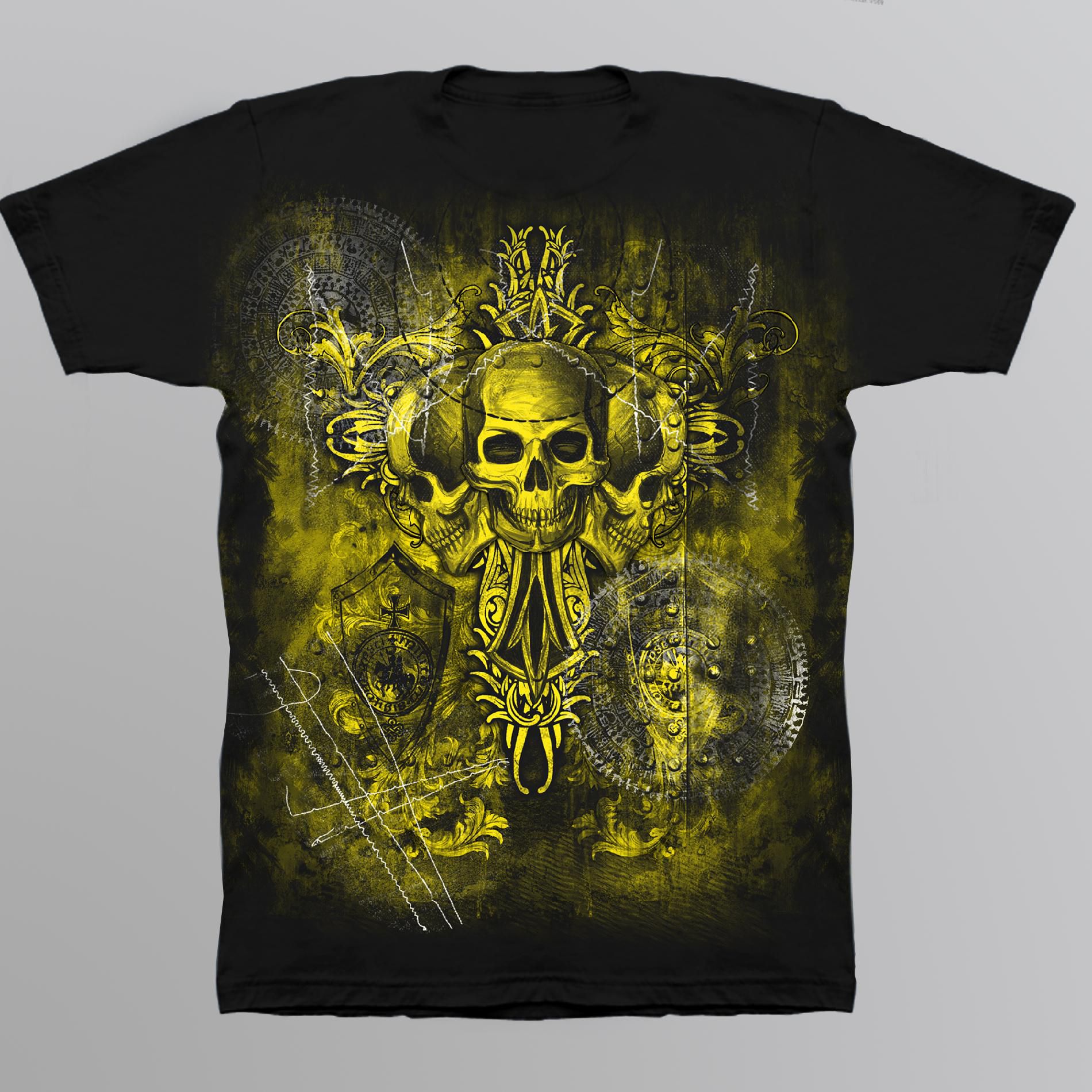 Young Men’s Graphic Tee Short Sleeve Iron Stitch Black at Kmart.com