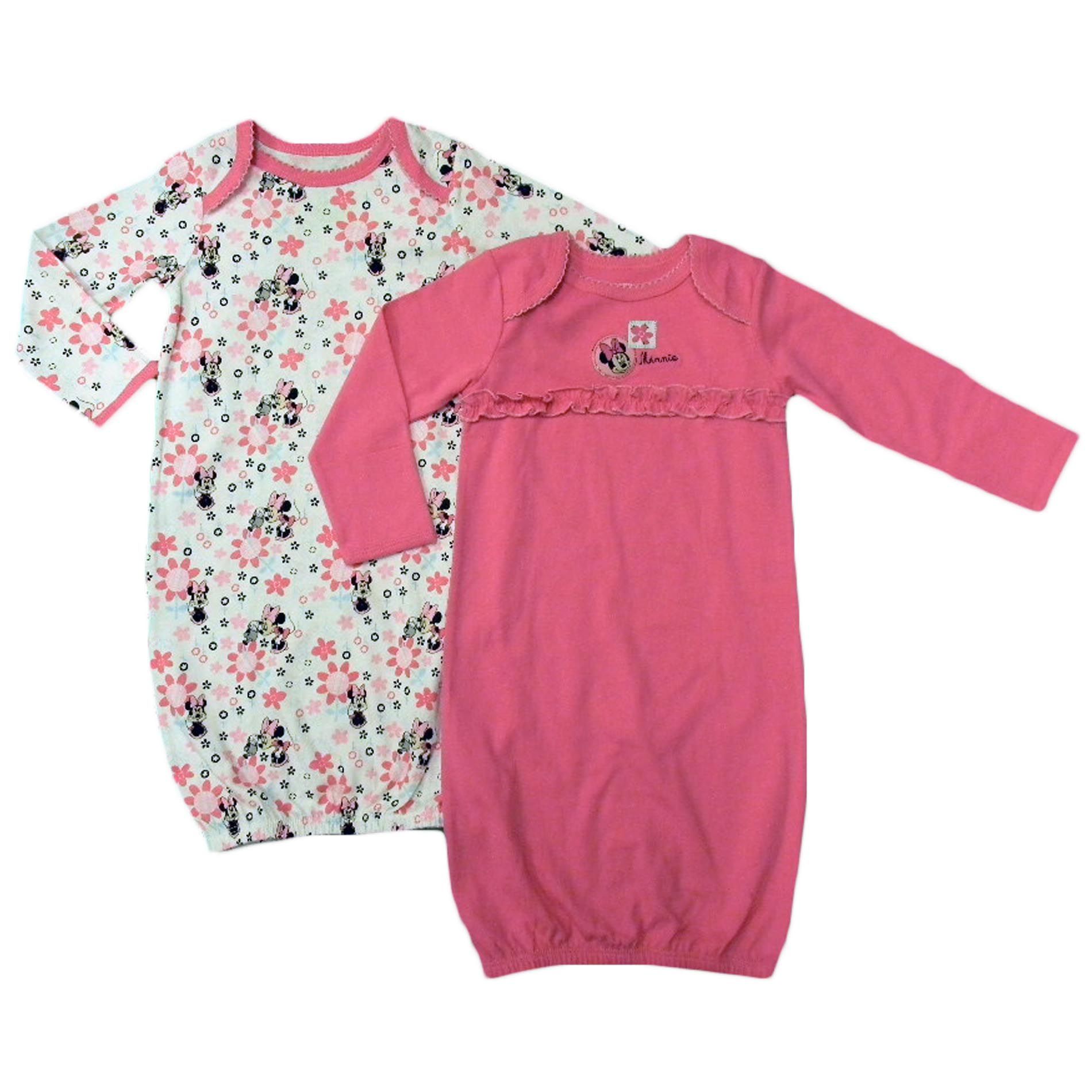 Disney Baby Newborn Girl’s Sleep Gowns 2pk Minnie Long Sleeves Pink at Kmart.com