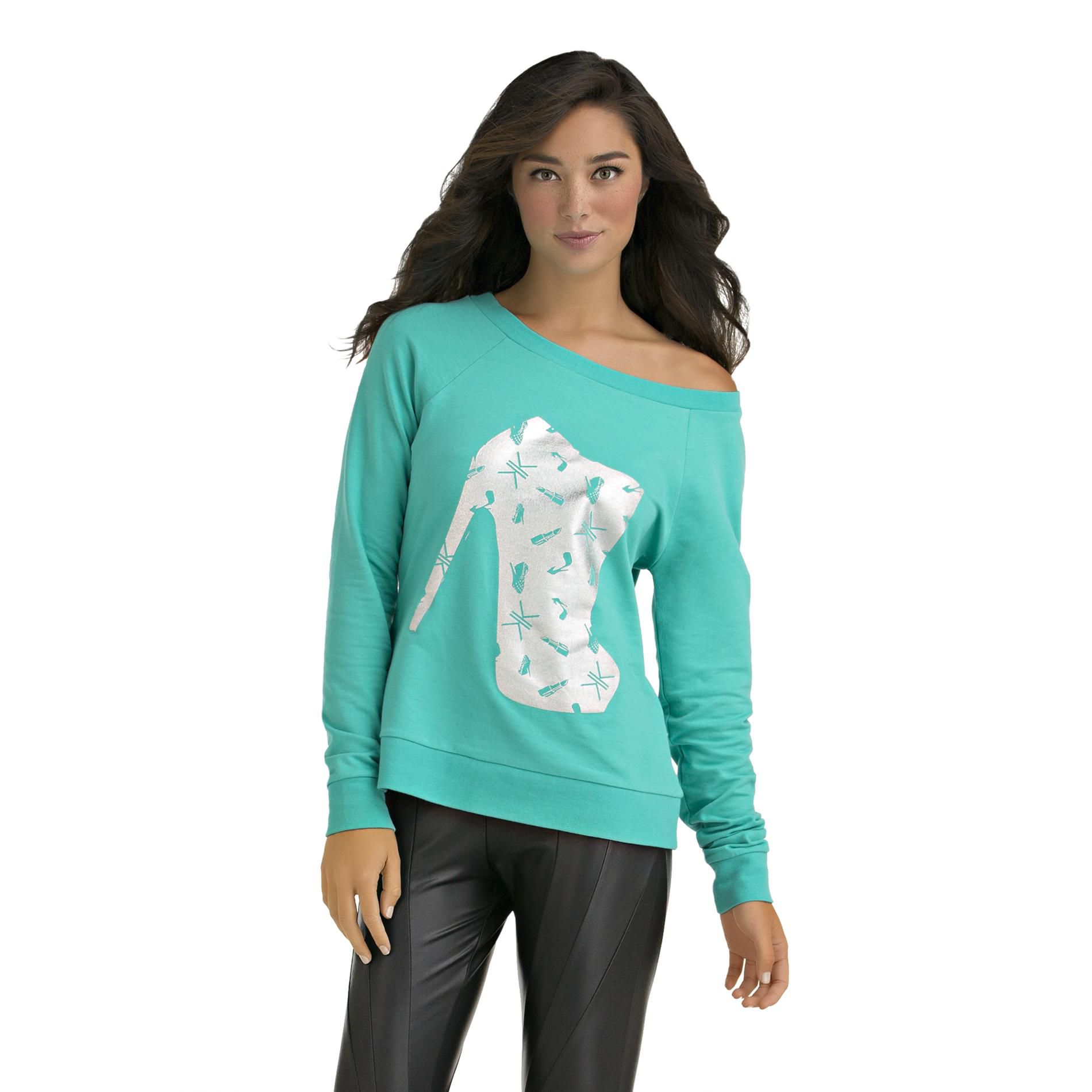 Kardashian Kollection Women's French Terry Sweatshirt - Fashion Graphic at Sears.com