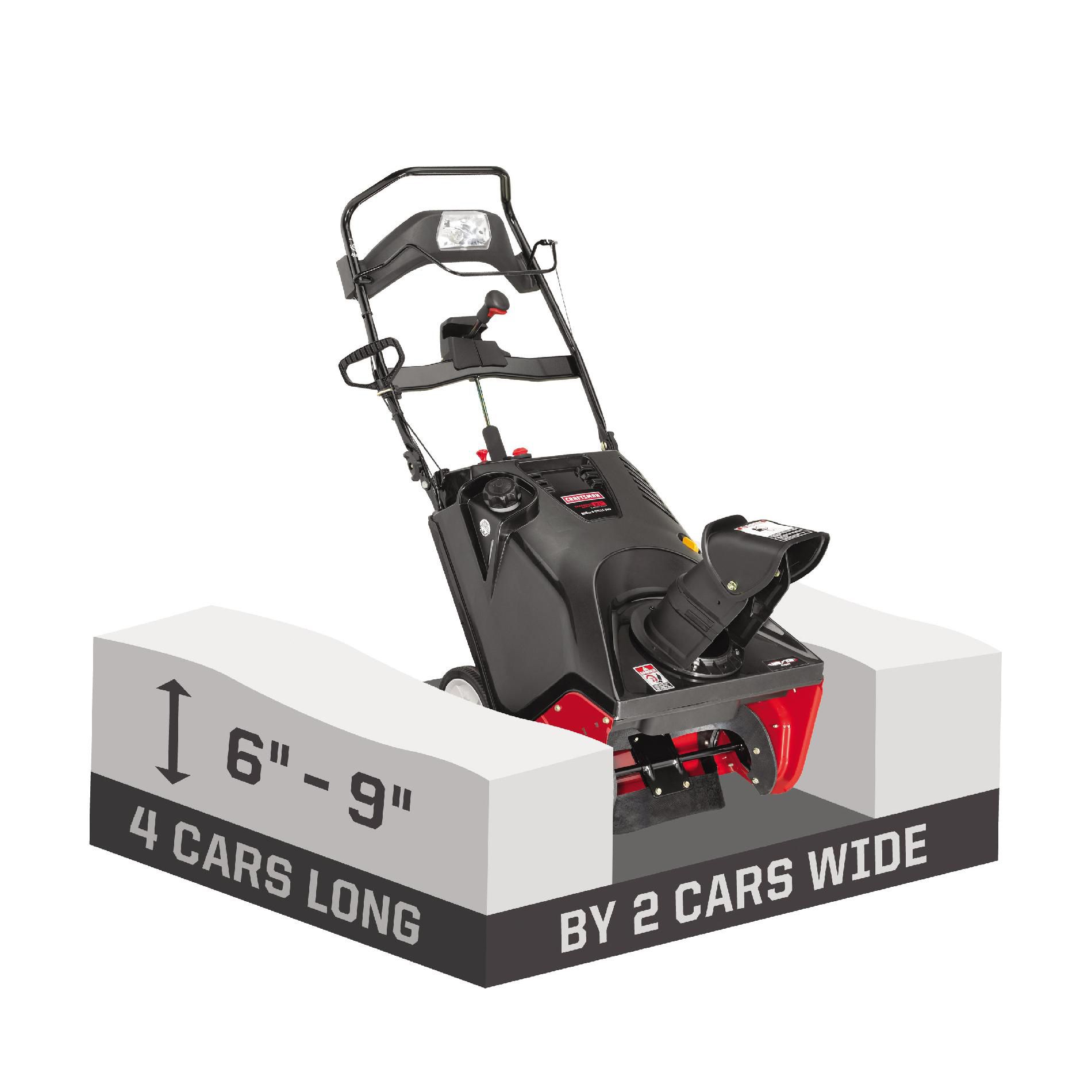 21" 208cc Single Stage Electric Start Snowblower: Move Snow with Sears