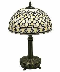 Warehouse of Tiffany Tiffany-Style White Jewel Lamp