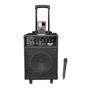 Pyle 600 Watts VHF Wireless Portable PA System w Microphone  iPod Dock  amp  Bluetooth