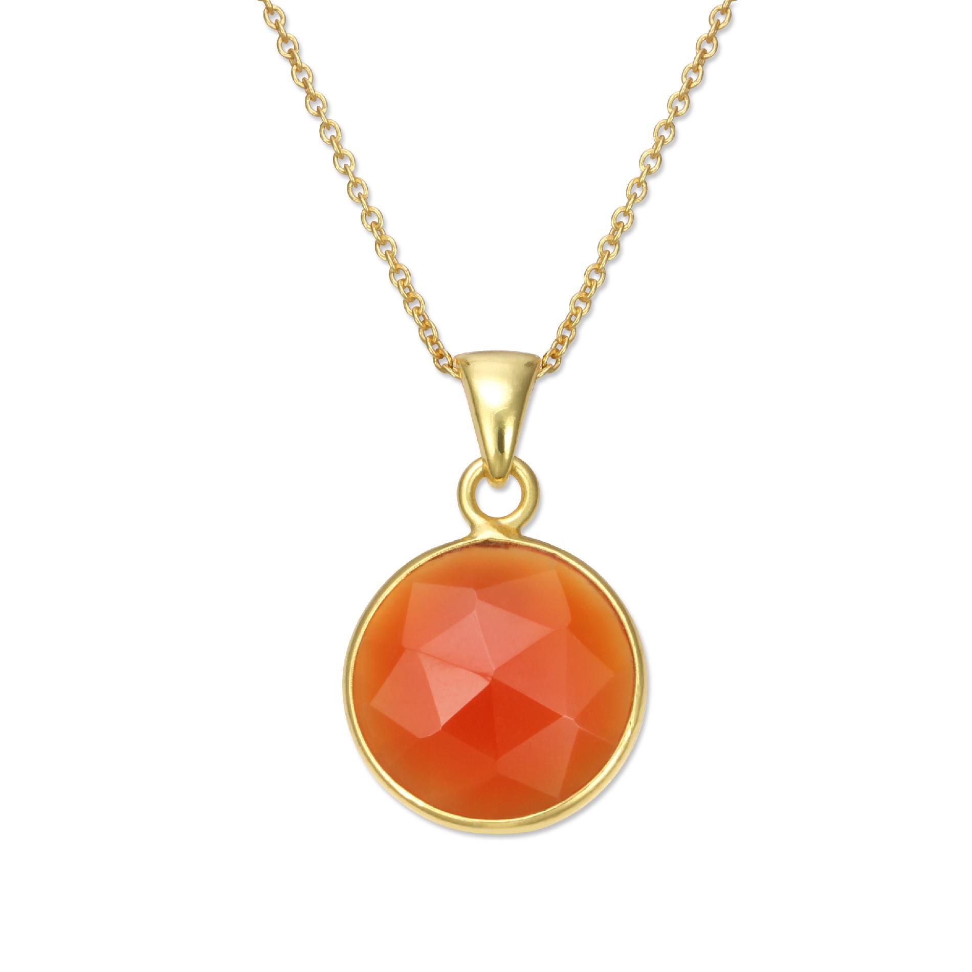 18kt Gold over Sterling Silver Round Pendant Red Onyx Necklace at Kmart.com