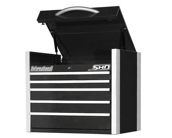 International SHD 27 5-Drawer Ball Bearing Slides Top Chest Black