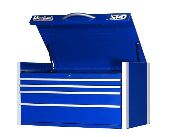 International SHD 42 4-Drawer Ball Bearing Slides Top Chest Blue