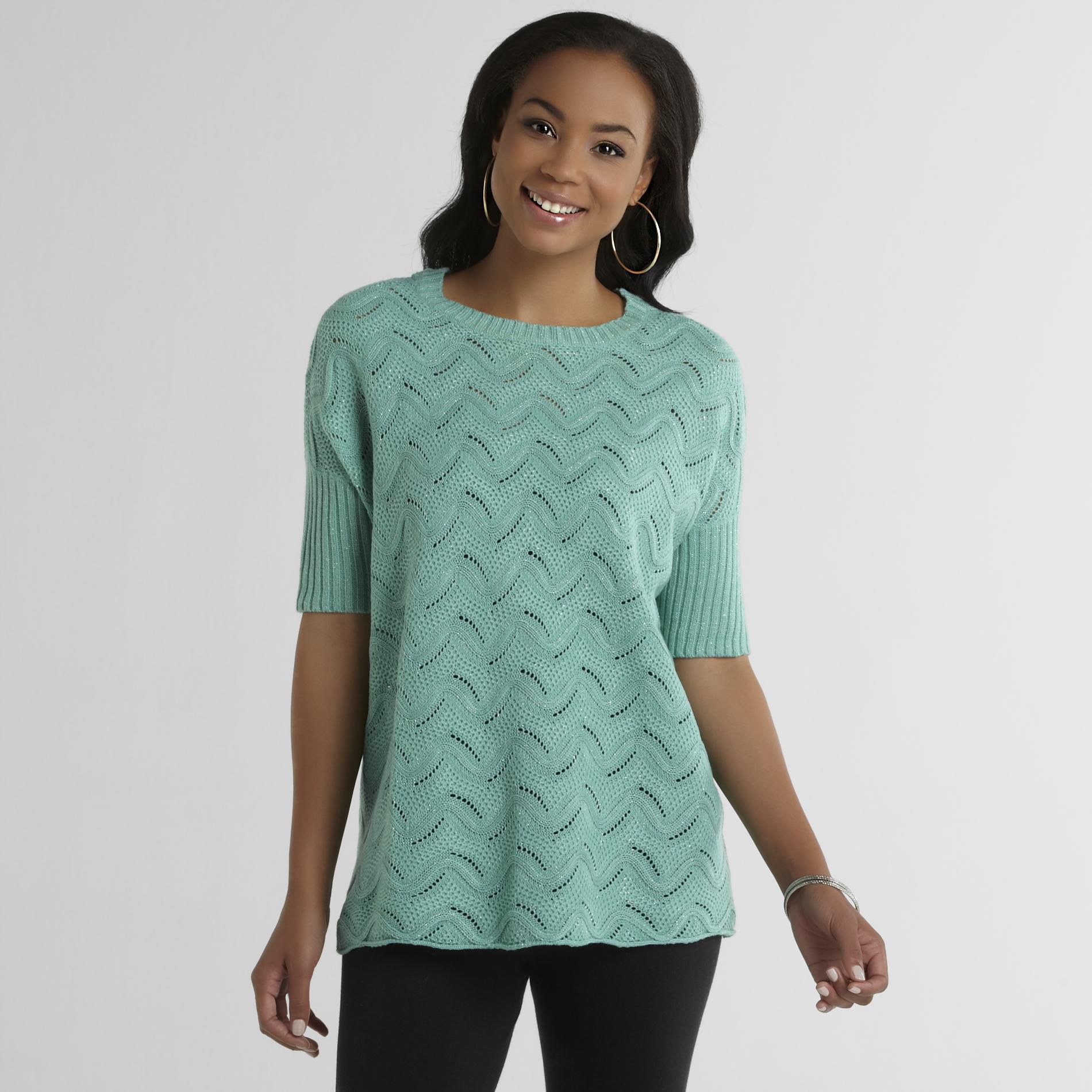 Metaphor Women's Metallic Knit Sweater at Sears.com