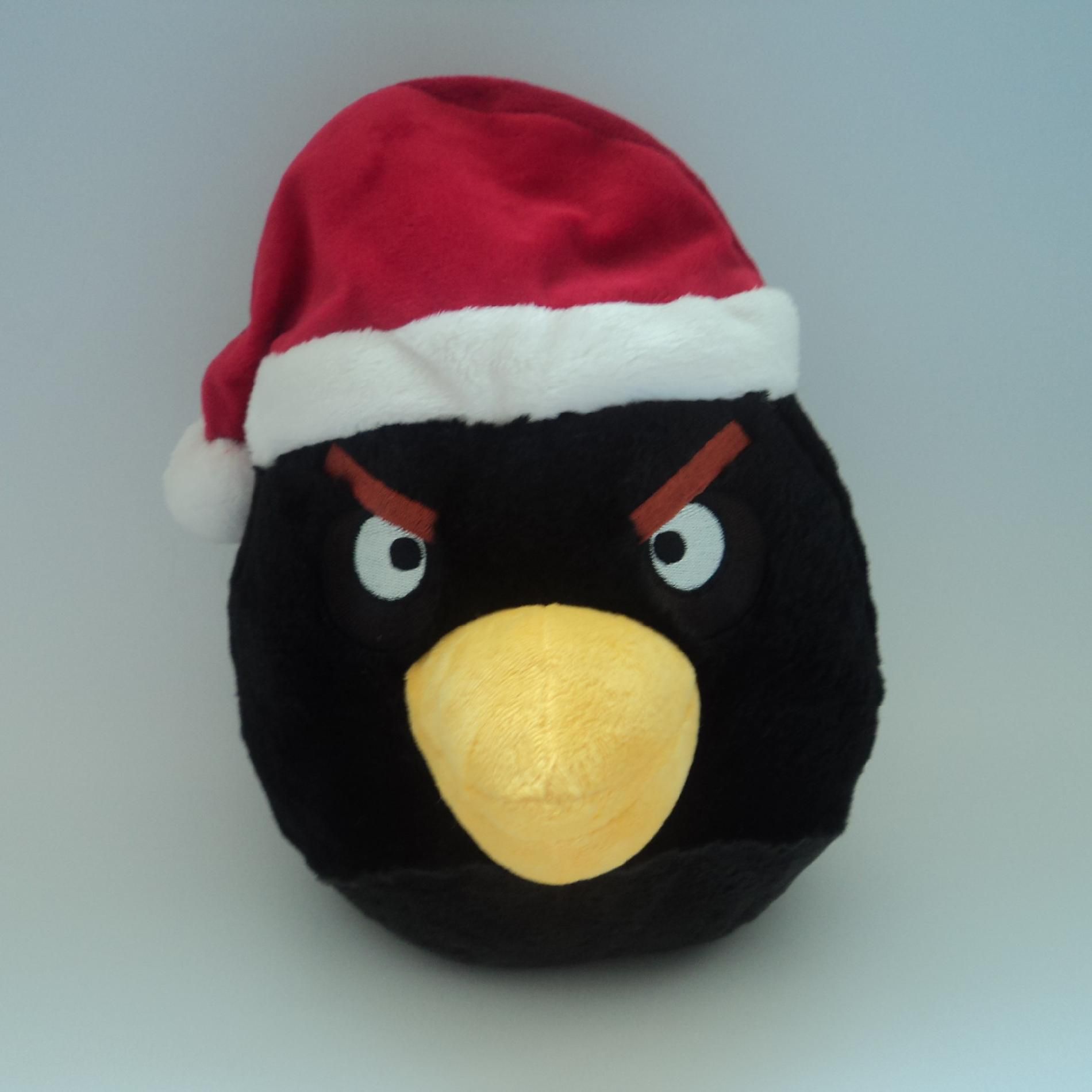 Angry Birds 8in Christmas Plush - Black at mygofer.com