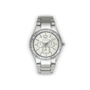 Sofia by Sofia Vergara Women’s Watch Round Silver Stone Faux Eye-link